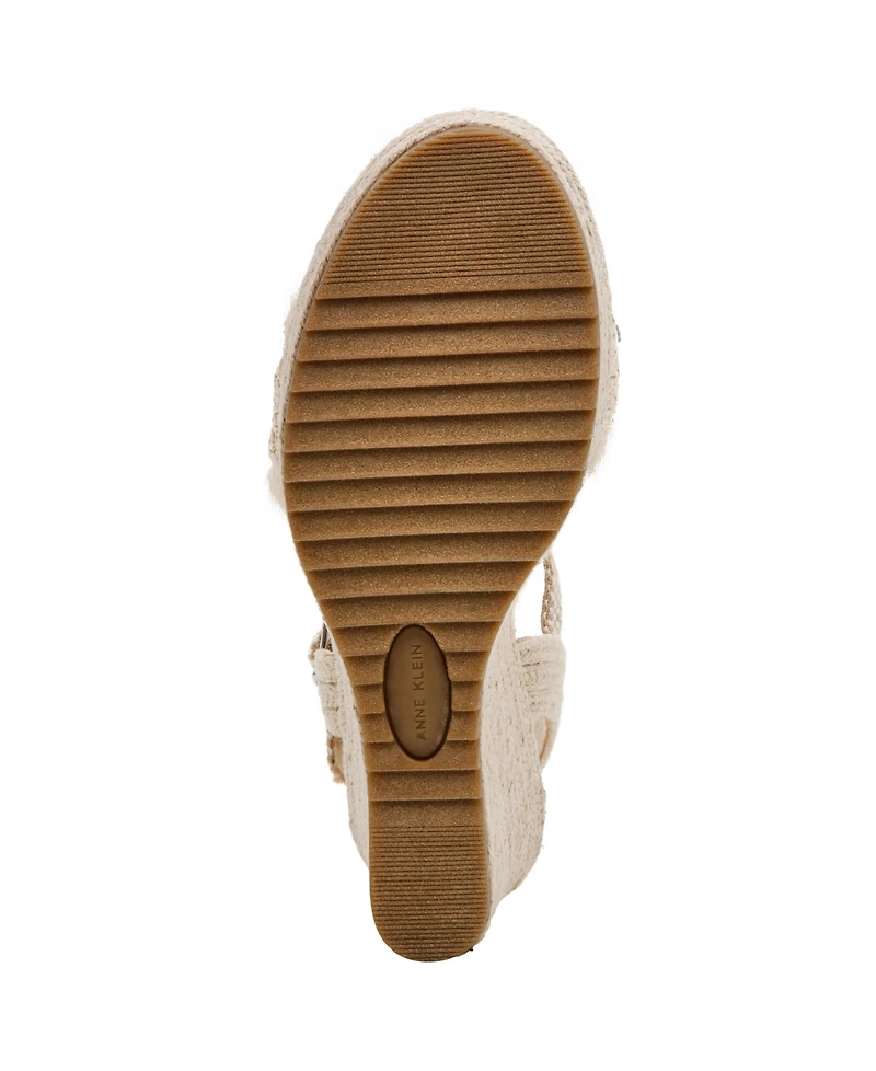 Anne Klein Women's Wilton Embellished Espadrille Wedge Sandals