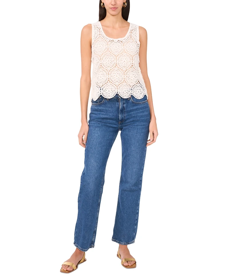 1.state Women's Crochet Open-Weave Tank Top