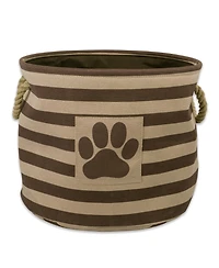 Bone Dry Collapsible Pet Storage Bin Stripe/Paw Patch
