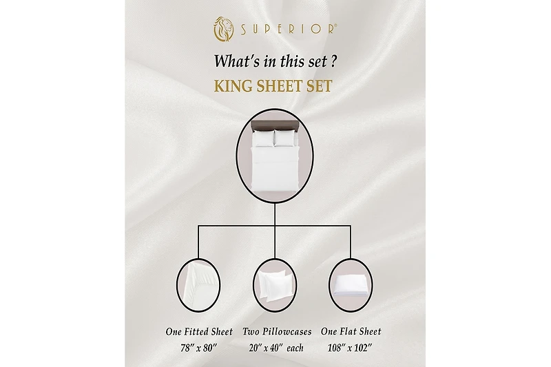 Superior Egyptian Cotton 530 Thread Count Solid Deep Pocket Sheet Set