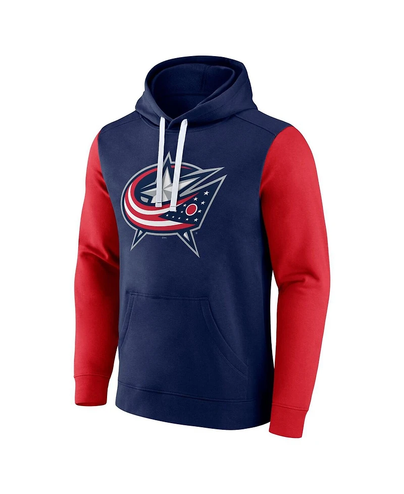 Fanatics Men's Navy Columbus Blue Jackets Team Pullover Hoodie