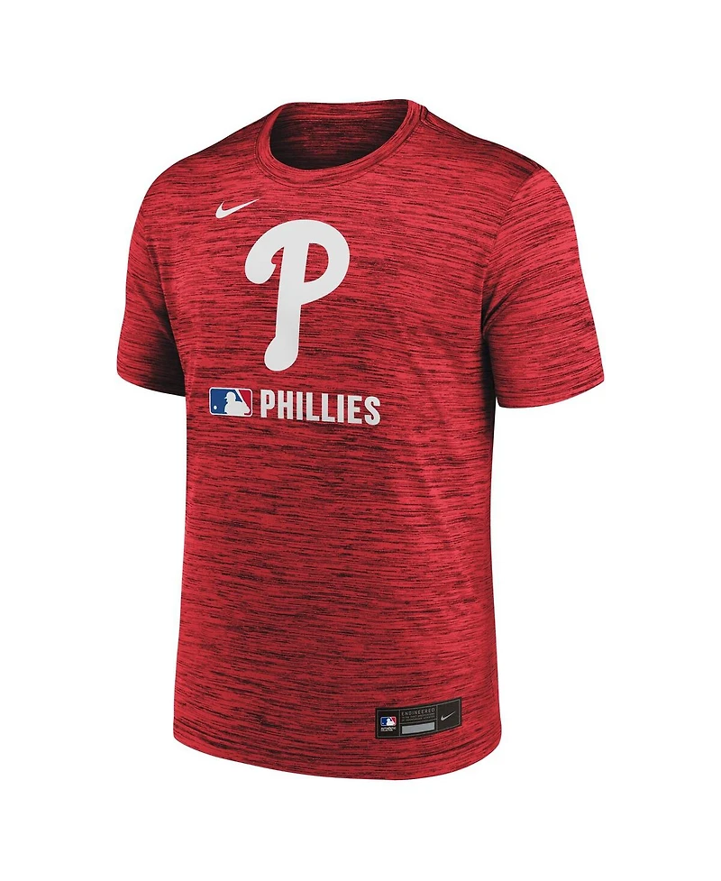 Nike Men's Red Philadelphia Phillies Authentic Collection Velocity Performance Practice T-Shirt