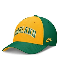 Nike Men's Green/Gold Oakland Athletics Rise Swoosh Performance Flex Hat