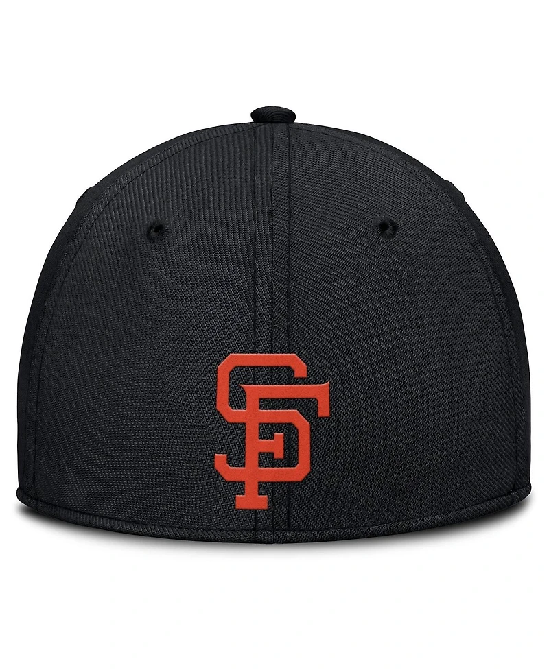 Nike Men's Black/ San Francisco Giants Rise Swoosh Performance Flex Hat