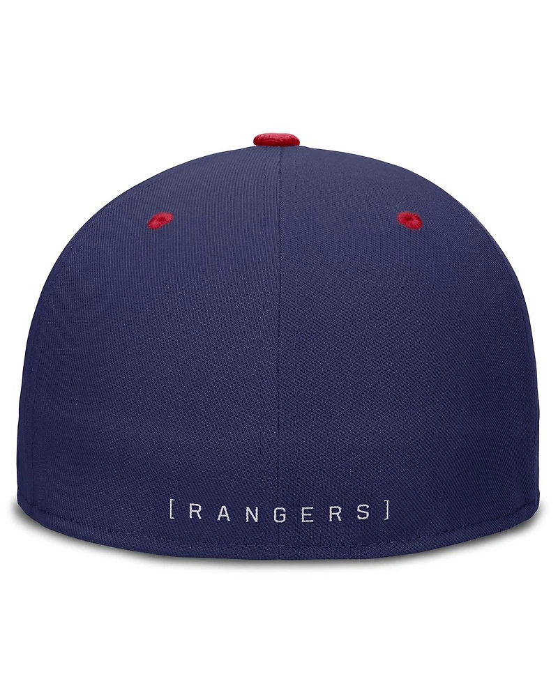 Nike Men's Blue/Red Texas Rangers True Primetime Two-Tone Performance Fitted Hat