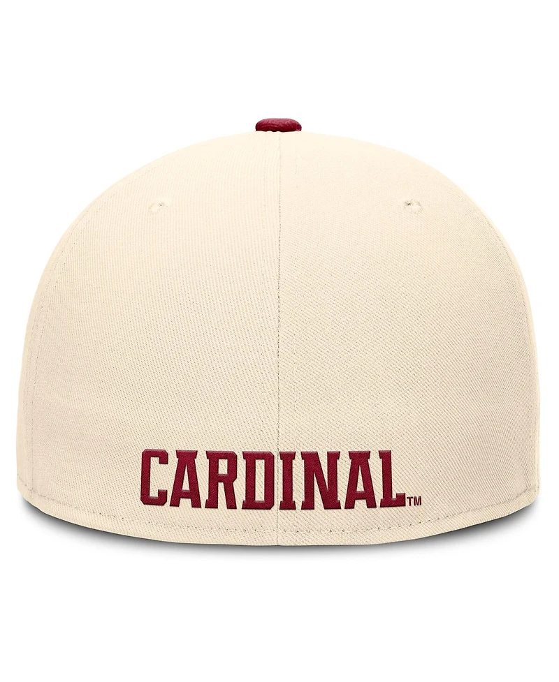 Nike Men's Natural Stanford Cardinal Primetime True Performance Fitted Hat