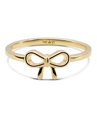 Devata Bow Ring In 14k Gold Size Approx. Grams