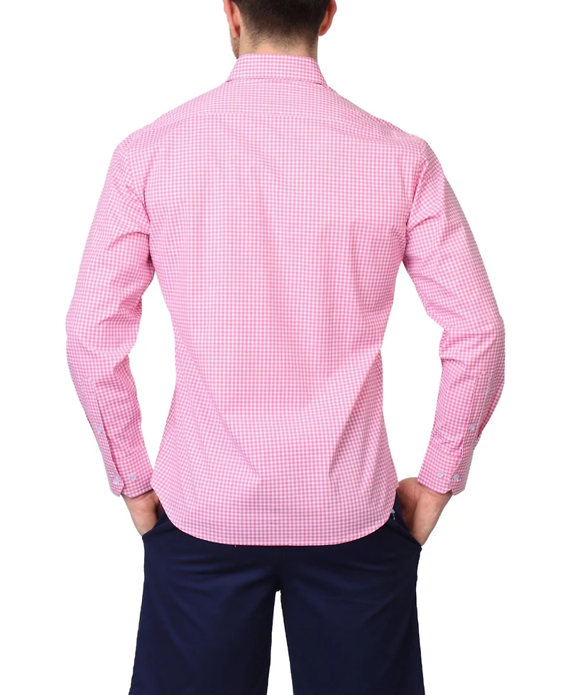 Tailorbyrd Men's Signature Gingham Long Sleeve Shirt