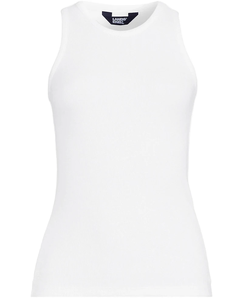 Lands' End Plus Drapey Rib Skimming Tank Top
