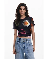Desigual Women's Printed tulle T-shirt