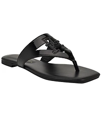 Tommy Hilfiger Women's Tremmy Cutout Logo Flat Thong Sandals