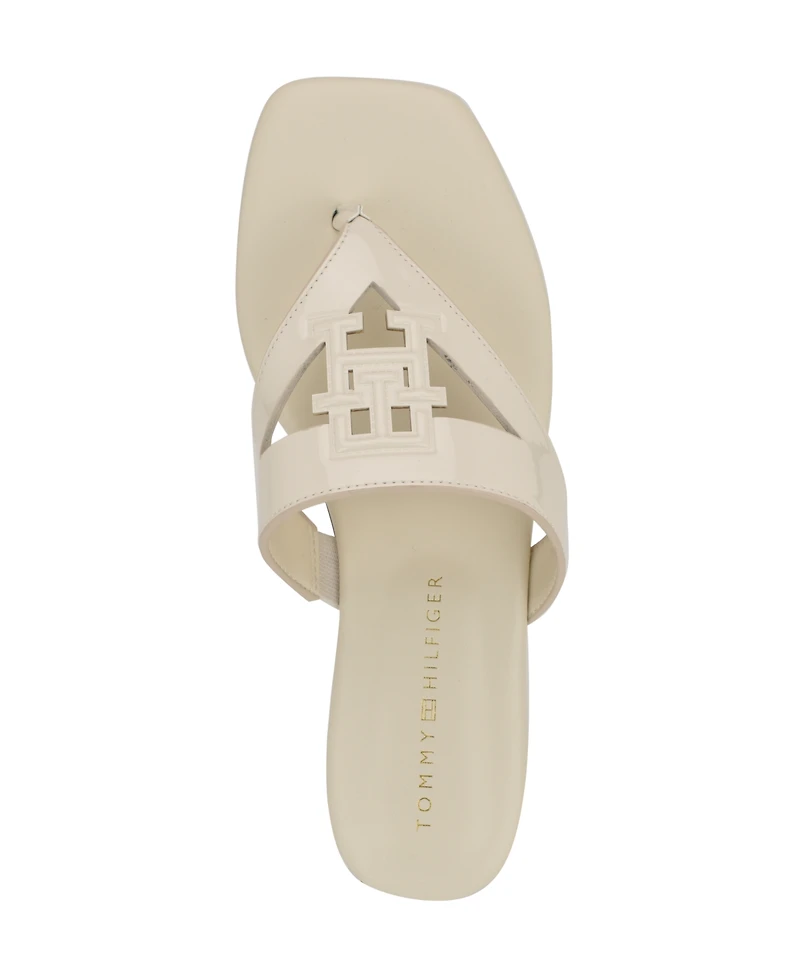 Tommy Hilfiger Women's Tremmy Cutout Logo Flat Thong Sandals