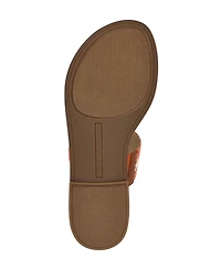 Tommy Hilfiger Women's Gojia Braided T-Strap Slip-On Flat Sandals