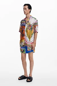 Desigual Men's Short-sleeve postcard shirt