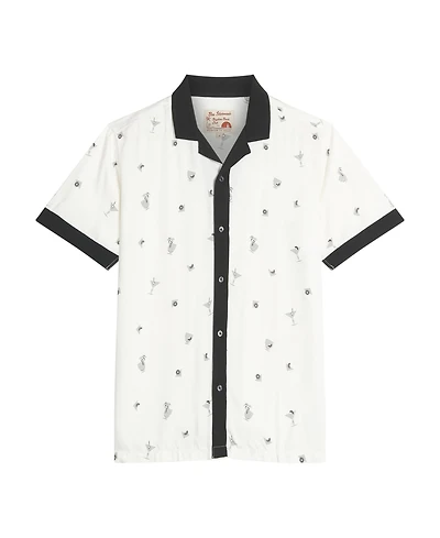 Ben Sherman Men's Cocktail Print Short Sleeve Shirt