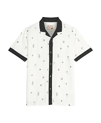 Ben Sherman Men's Cocktail Print Short Sleeve Shirt