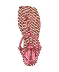 Nine West Women's Nortny Knotted T-Strap Flat sandals