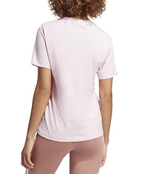 adidas Women's Cotton Mini Logo Graphic Crewneck T-Shirt