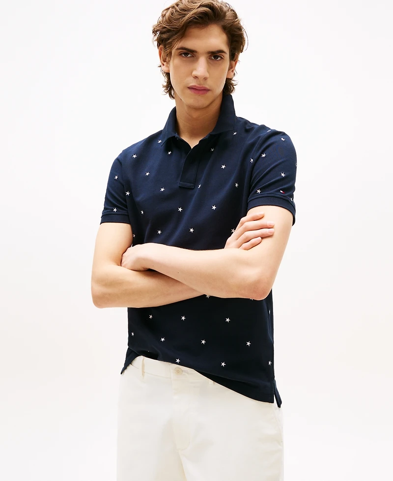 Tommy Hilfiger Men's All Over Star Print Polo Shirt