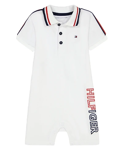 Tommy Hilfiger Baby Boys Pique Short Sleeve Signature Polo Bodysuit