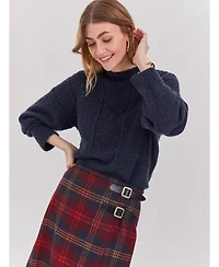 Celtic & Co. Women's British Wool Gansey Sweater