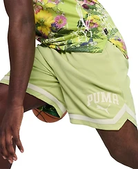 Puma Men's Dunked Florals Regular-Fit Reversible 8" Mesh Basketball Shorts