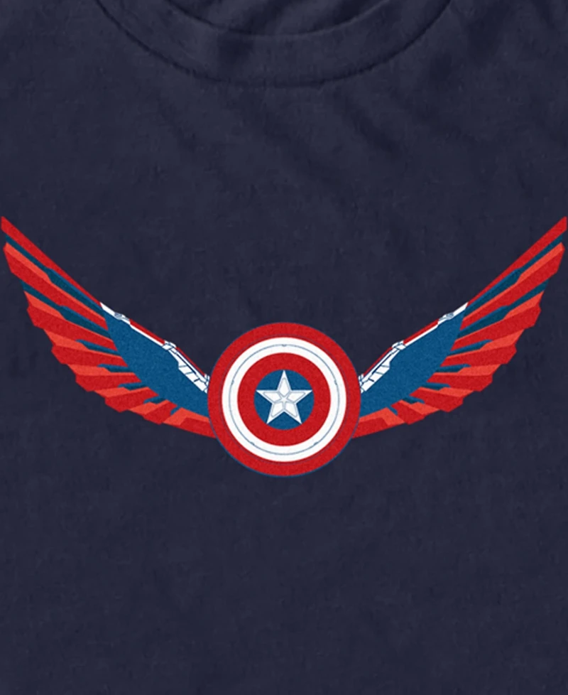 Marvel Men's Wings Shield Falcon Short Sleeve T-Shirt