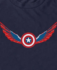 Marvel Men's Wings Shield Falcon Short Sleeve T-Shirt