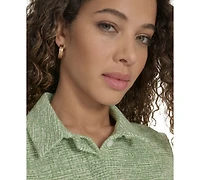 Calvin Klein Women's Tweed Collared Shirtdress