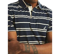 Nautica Men's Short Sleeve Striped Polo Shirt