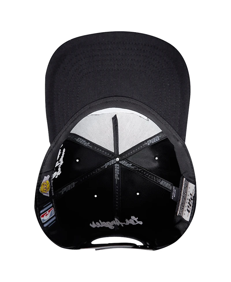 Pro Standard Men's Black Los Angeles Lakers Paint the City Pinch Front Snapback Hat