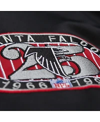 Mitchell & Ness Men's Black Atlanta Falcons Double Down Satin Full-Snap Jacket