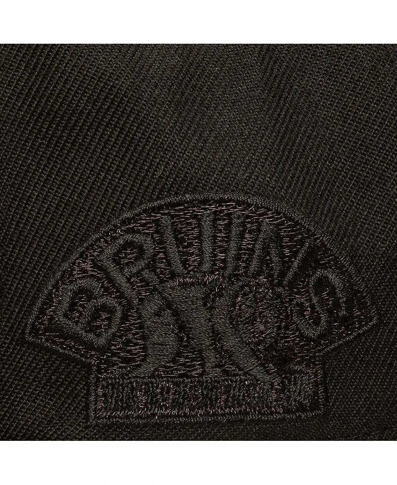 Mitchell & Ness Men's Black Boston Bruins Soul Strike Tonal Snapback Hat
