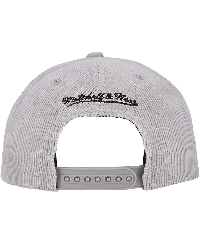 Mitchell & Ness Men's Gray Chicago White Sox Corduroy Snapback Hat