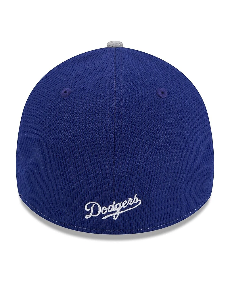New Era Men's Royal/Gray Los Angeles Dodgers 2025 Mlb Clubhouse 39THIRTY Flex Hat