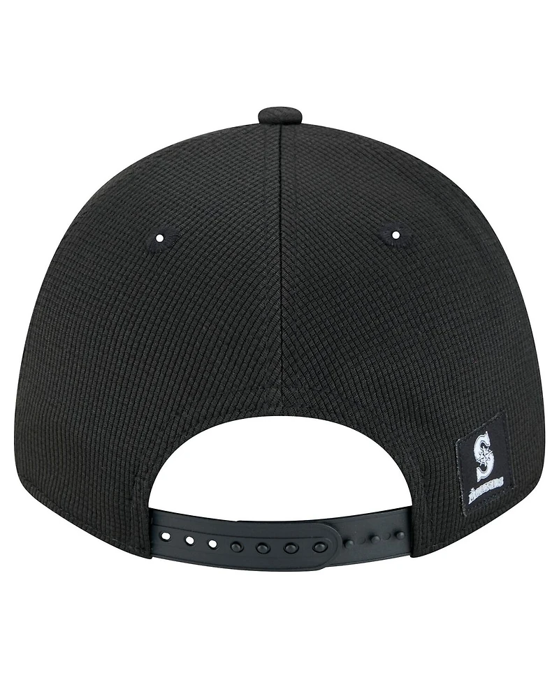 New Era Men's Black Seattle Mariners Pivot 9FORTY Adjustable Hat