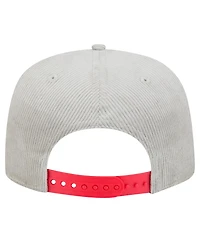 New Era Men's Gray Cincinnati Reds Corduroy Golfer Snapback Hat