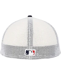 New Era Men's Navy Cleveland Guardians Team Color 59FIFTY Trucker Fitted Hat