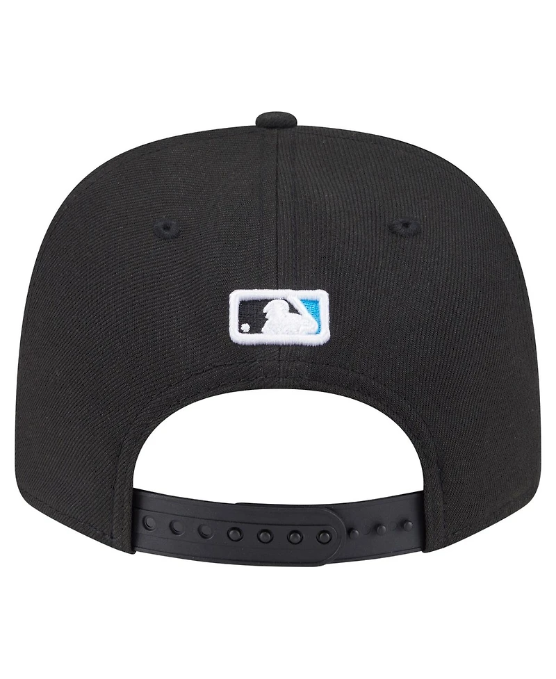 New Era Men's Black Miami Marlins Player Replica 9SEVENTY Adjustable Hat