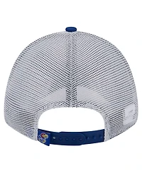 New Era Men's Royal Kansas Jayhawks Trucker 9FORTY Adjustable Hat