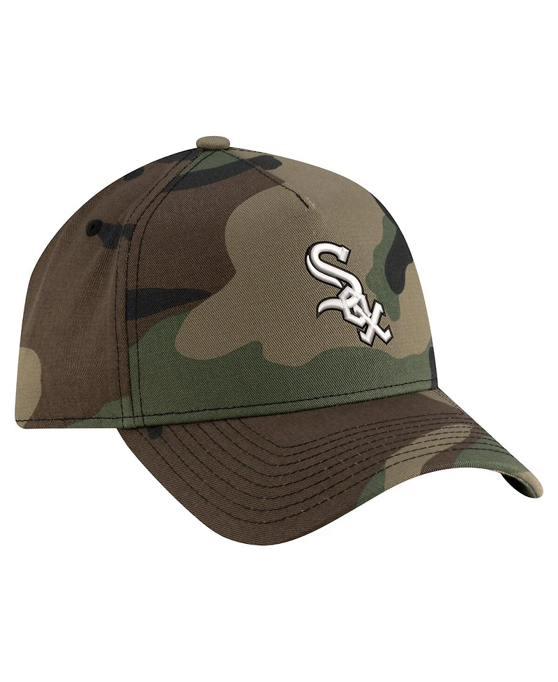 New Era Men's Camo Chicago White Sox Woodland Team Pop 9FORTY A-Frame Adjustable Hat