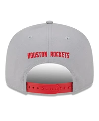New Era Men's Gray Houston Rockets Chenille Band 9FIFTY Snapback Hat