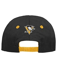 Outerstuff Baby Boys and Girls Black Pittsburgh Penguins My First Tail Sweep Slouch Flex Hat