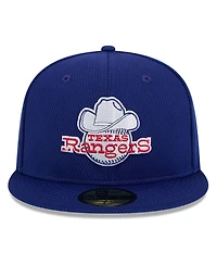 New Era Men's Royal/ Texas Rangers 2025 Mlb Clubhouse 59FIFTY Fitted Hat