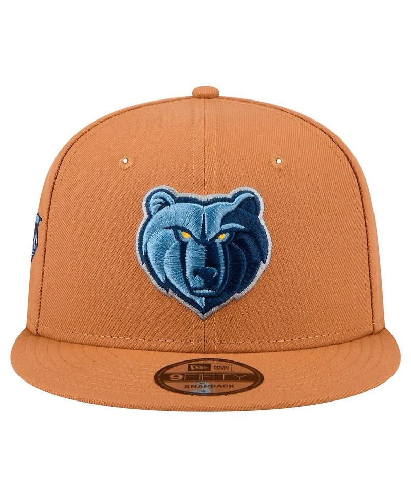 New Era Men's Tan Memphis Grizzlies Color Pack 9FIFTY Snapback Hat