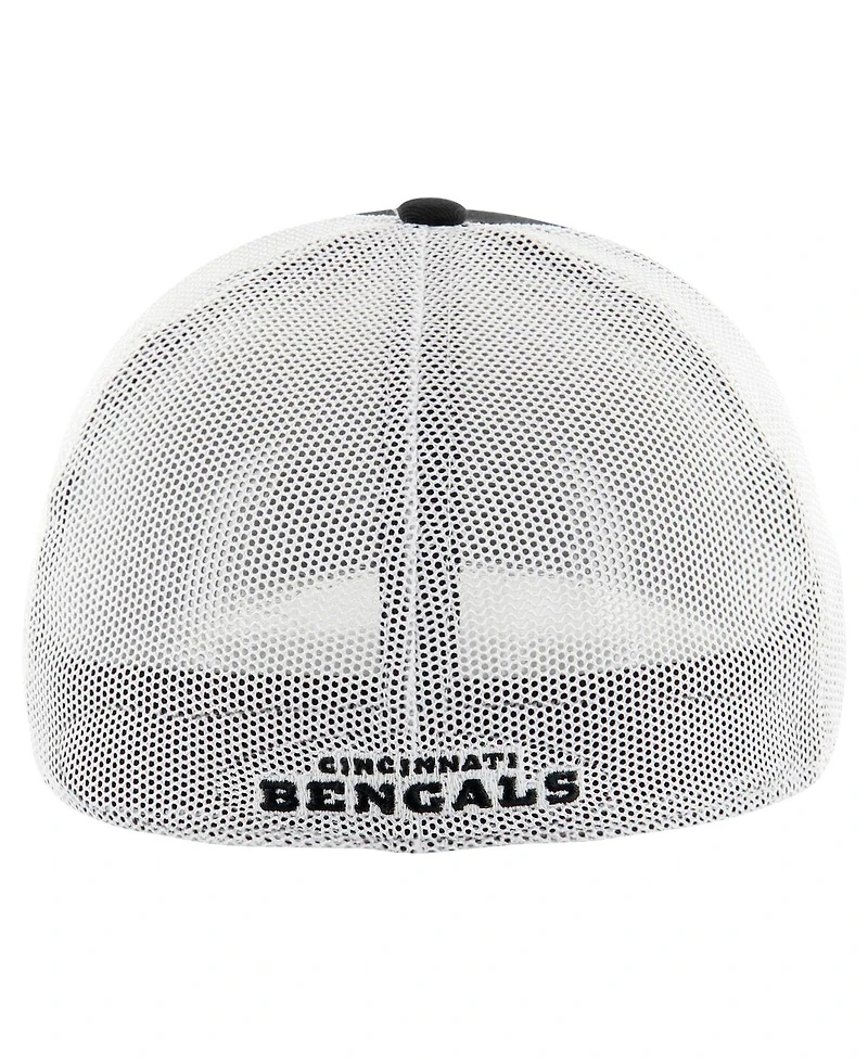 '47 Brand Men's Black/White Cincinnati Bengals Thrash Trophy Flex Hat