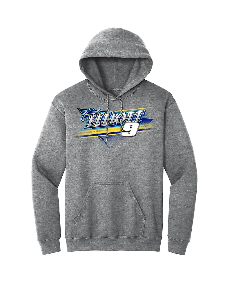 Hendrick Motorsports Team Collection Men's Heather Gray Chase Elliott Car Pullover Hoodie