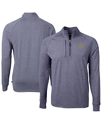 Cutter & Buck Men's Heather Navy Notre Dame Fighting Irish Play Like A Champion Today Adapt Eco Knit Quarter-Zip Sweatshirt