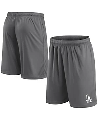 Fanatics Men's Gray Los Angeles Dodgers Primary Logo Shorts