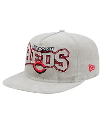 New Era Men's Gray Cincinnati Reds Corduroy Golfer Snapback Hat